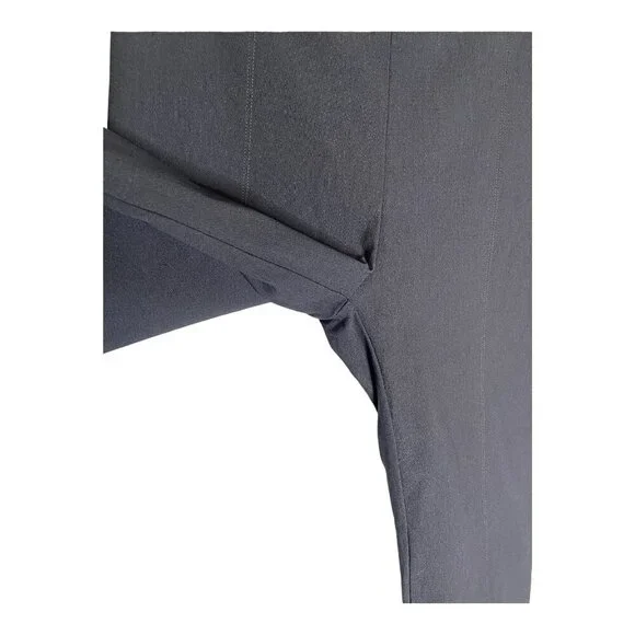 Franne Golde Classic High Rise Straight Leg Stretch Grey Leg-sz6